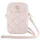 Guess Zip Quilted 4G telefona somiņa, rozā