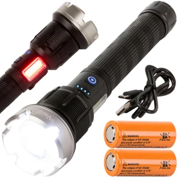 Bailong F226 Taktiskais Lukturis CREE XHP90 LED ar Power Bank