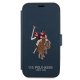 Apple iPhone 12 Pro Max 6.7\" US Polo Embroidery Collection Book Case Cover (USFLBKP12LPUGFLNV), Navy