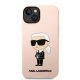 Apple iPhone 14 6.1\" Karl Lagerfeld Silicone Ikonik Case Cover (KLHCP14SSNIKBCP), Pink | Telefona Maciņš Vāks...