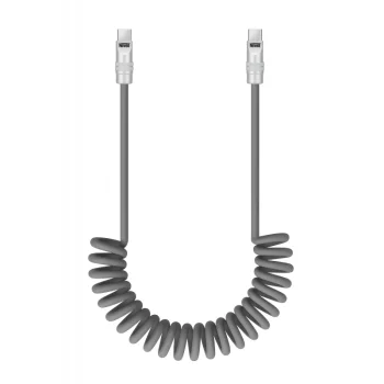 Newell Spiral USB-C to USB-C Cable 100 W 1.5 m, Silicone, Grey