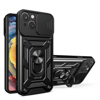 Чехол Hybrid Armor Camshield для Vivo Y16 / Y02s, черный