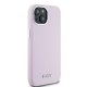 Чехол DKNY для iPhone 15 Silicone Horizontal Metal Logo MagSafe, розовый