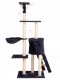 Cat tree house with scratching post, 138 cm, 5 levels, Petsi, grey