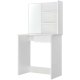 Modern Dressing Table with Large Mirror and Shelves ModernHome, White