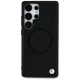 BMW Leather Half Textured MagSafe Case for Samsung Galaxy S25 Ultra, Black