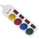Maclean MCE229 W Pagarinātājs, 4 ligzdas, 2xUSB, 1.5m, Balts