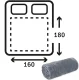 Двухзонный электрический подогревающий плед с таймером, 180x160 см,...