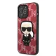 Karl Lagerfeld Monogram Ikonik Patch vāciņš iPhone 13 Pro / 13, sarkans