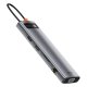 Baseus Metal Gleam 11in1 multifunctional USB Type C HUB - 3x USB 3.2 Gen 1 5Gbps / USB Type C PD 100W / 3.5 mm mini...