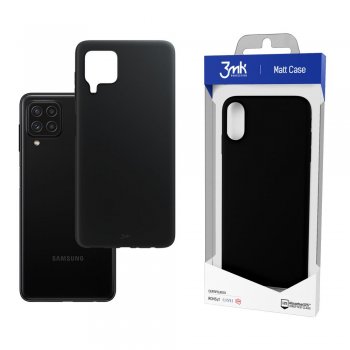 Samsung Galaxy A22 4G Telefona Matēts Vāciņš Maciņš Bampers Apvalks, Melns | 3MK Matt Case Cover, Black
