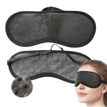 Magnetic Blackout Sleep Mask Adjustable Travel Eye Mask, Black