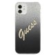 Guess iPhone 12 mini Case Glitter Gradient Script, Black