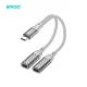 Адаптер 2-в-1 BWOO BZ68 USB-C на 2x USB-C, 65 Вт, серый
