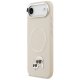Karl Lagerfeld Karl & Choupette Pins MagSafe vāciņš iPhone Air bēšs