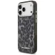 Чехол Karl Lagerfeld IML Leopard Pattern MagSafe для iPhone 17 Pro Max, черный
