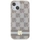 DKNY iPhone 15 Plus vāciņš IML Checkered Mono Pattern MagSafe, bēšs
