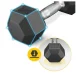 4FIZJO Steel Hex Dumbbell 1 x 5 kg, Black
