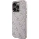 Чехол Guess для iPhone 14 Pro Max 4G Collection Leather Metal Logo MagSafe, розовый