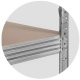 Humberg HR-812 Metal Shelving Unit with Cover, 180x90x40 cm, Silver