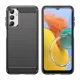 Elastīgs vāciņš ar karbona rakstu Samsung Galaxy M14 tālrunim Carbon Case, melns