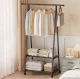 Garment Rack on Wheels with 2 Shelves ModernHome Heavy Duty Clothes Rack, Black