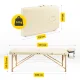 4FIZJO Folding Wooden Massage Table 60 cm, Beige