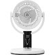 Bezvadu uzlādējams 3-in-1 ventilators ar pulti, balts/melns