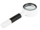Classic Magnifying Glass with 35mm Glass Lens, 16x Magnification, Black/White