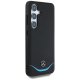 Чехол Mercedes Leather Contrasted Blue MagSafe для Samsung Galaxy S25, Черный