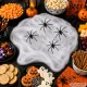 Artificial Spider Web with 4 Spiders, White, Halloween Decoration