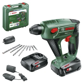 Akumulatora perforators Bosch Uneo Maxx 18V, 2x 2.0 Ah akumulatori un lādētājs