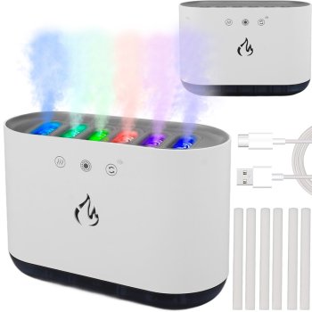 Air Humidifier & Aroma Diffuser with RGB Light and 6 Nozzles