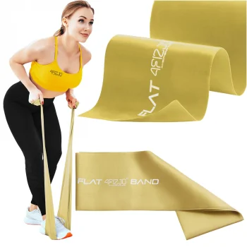 4Fizjo Flat Band rehabilitācijas lente 25-35 kg, 2 m, zelta