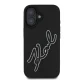 Karl Lagerfeld iPhone 16 Case 3D Rubber Signature, Black