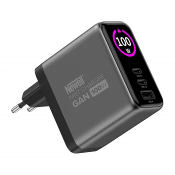 Newell GaN 100 W TFT Mains Charger, 2x USB-C, 1x USB-A - EU