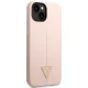 Guess Silicone Triangle vāciņš iPhone 14 Plus rozā krāsā