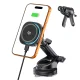 Автодержатель Tech-Protect V20 с беспроводной зарядкой 25W Qi2.2 MagSafe, черный