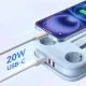 Orico AP3 GaN 20W 5in1 pagarinātājs 2x AC, 2x USB-A, 1x USB-C, Zils