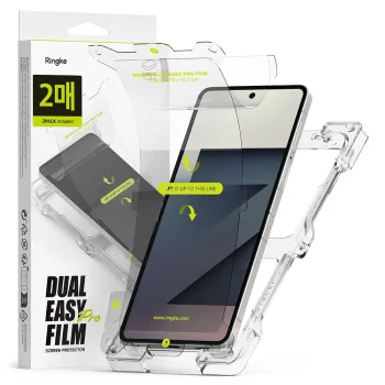 Ringke Dual Easy Pro aizsargplēve Samsung Galaxy Z Flip 7 (2 gab.), caurspīdīga