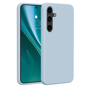 Чехол Etteri Silicone Case для Samsung Galaxy S24 Plus, голубой