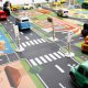 Bērnu Plāns Paklājs ar Ceļa zīmēm, 130 x 100 cm | Children\'s Slim Mat Carpet with Road Signs, 130 x 100 cm