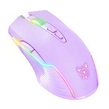 ONIKUMA CW905 vadu spēļu pele ar RGB apgaismojumu, violeta