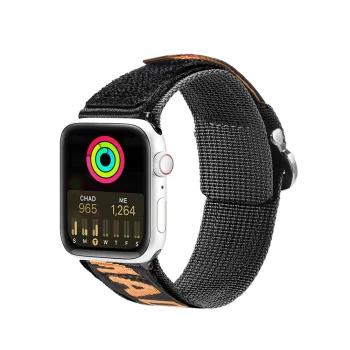 Dux Ducis siksniņa Apple Watch (49, 45, 44, 42 mm) Outdoor Version, melna/oranža