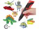 Kid\'s 3D Pen Pencil Printer for ABS and PLA Plastic for Modeling Drawing, Kit with Stencils and Filaments