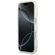 Чехол Guess IML Glitter Flowers Triangle с MagSafe для iPhone 17 Pro Max — белый