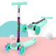 Foldable Kids Tricycle Scooter with LED Wheels, Green