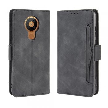 Nokia 5.3 PU Leather Wallet Case Cover, Black | Vāciņš Maciņš Apvalks Grāmatiņa