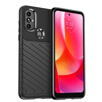 Thunder Case elastīgs aizsargvāciņš Motorola Moto G Power 2022, melns