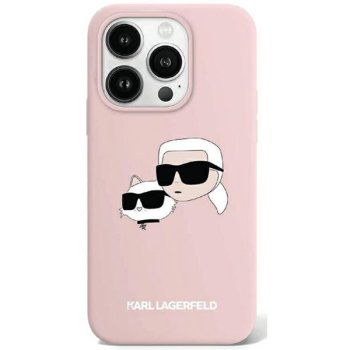 Karl Lagerfeld iPhone 15 Pro Max vāciņš Silicone Karl & Choupette MagSafe, rozā